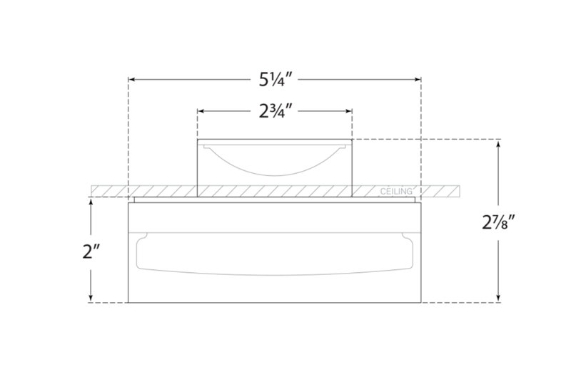 Shaw 1 - Light LED Flush Mount, Matte Black/Gold, 2" H x 5" W x 5" D