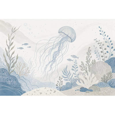 Papier peint amovible méduse sous-marine océan