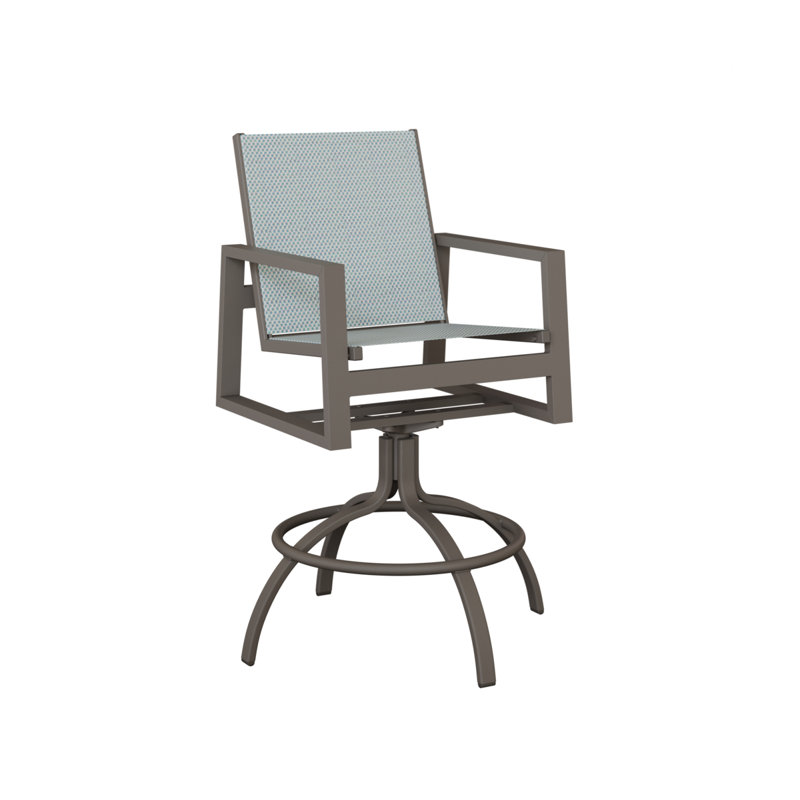 Chaise de bar pivotante Berlin Gardens Vida Slings, Graphite, Interlock Calypso