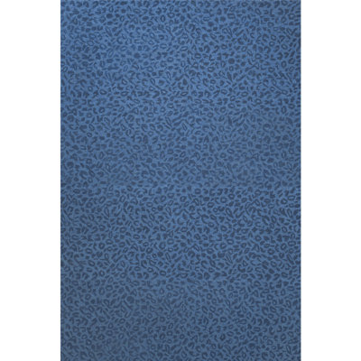  Leopardess Cobalt Blue Hand-Tufted Responsible Wool Rug