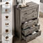 Commode 5 tiroirs Arlina Farmhouse, gris rustique-1082222411