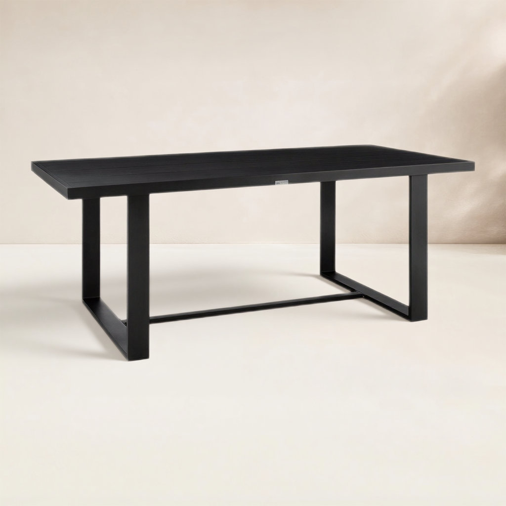 Scotia 79" Patio Dining Table, Black