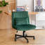 Chaise de bureau en velours vert avec accoudoirs Criss Cross-744035997