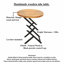 Table d'appoint, table de bout avec plateau rond en bois et pieds en fer