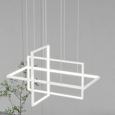 Botchev 3 - Light 37.01"W Alloy And Acrylic LED Chandelier