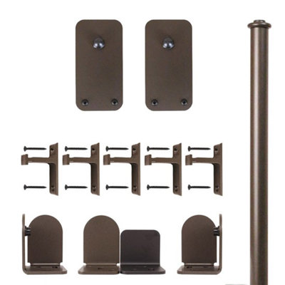 Basic Rectangle Single Door Barn Door Hardware Kit