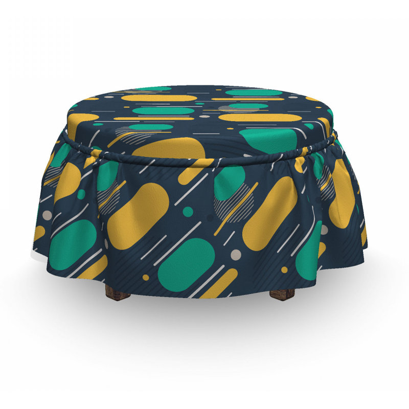 Housse pour repose-pieds line cercles