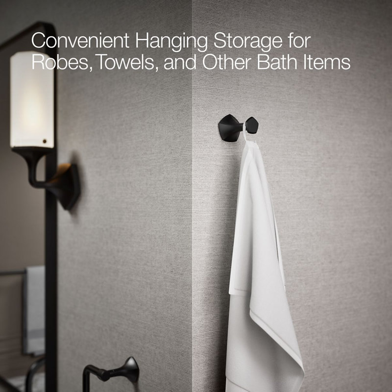Occasion® Wall Mounted Robe Hook, Matte Black