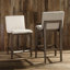 Klemens Upholstered Stool with Solid Wood Frame