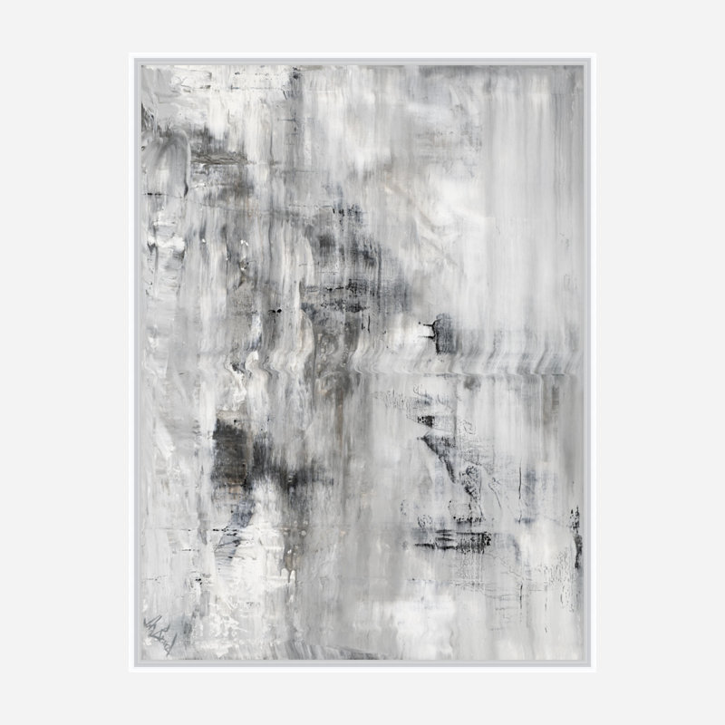Abstract Print by John Beard, 30" H x 24" W x 1.5" D, White Framed Canvas