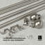 Tringle à rideaux double pour fenêtres Bolas, réglable de 72 à 144 po, nickel-94237678
