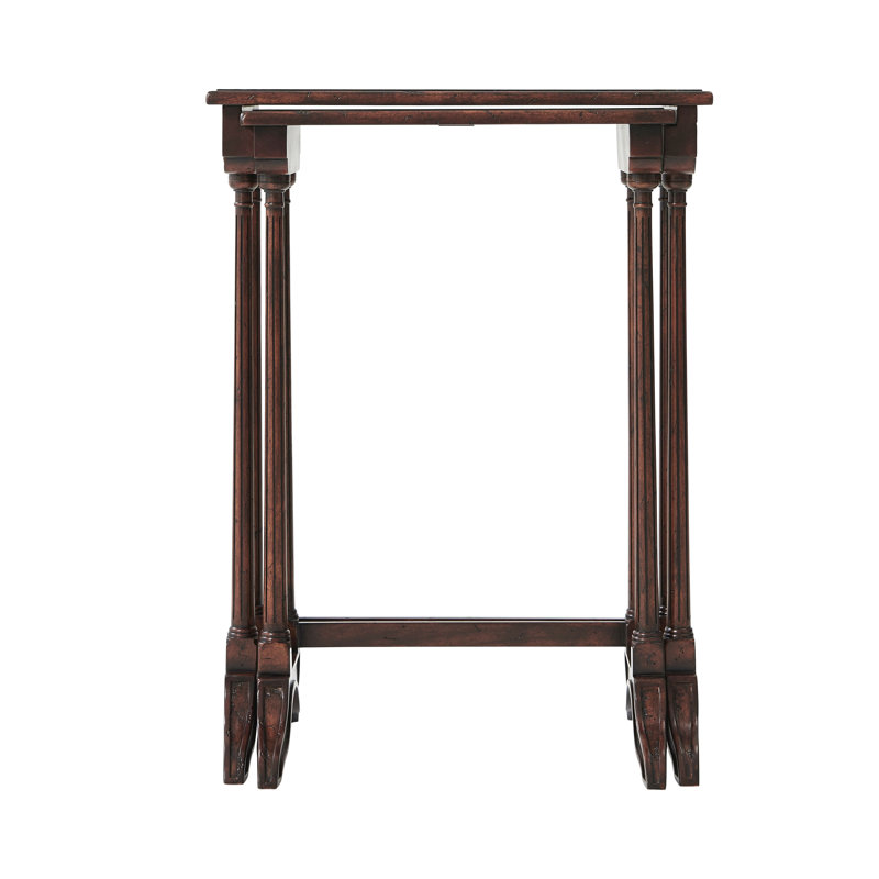 Classic Yet Casual Solid Wood Nesting End Table
