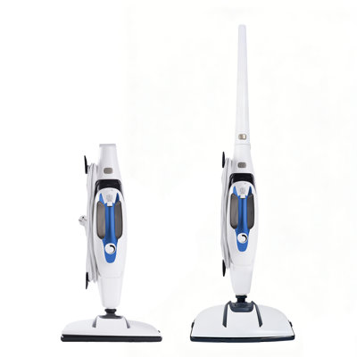 10-in-1 Steam mop，1550W Fast Heat Steam Mop & Detachable Handheld Steamer,Pet Scrubbing， Includes Multi-Purpose Tools, Washable/Disposable Microfiber Pads for Hard Floors, Tile, Carpet，blue
