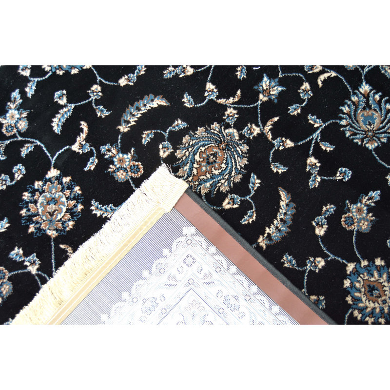 Tapis noir / beige Dartford, Rectangle 5 pi 2 po x 7 pi 5 po