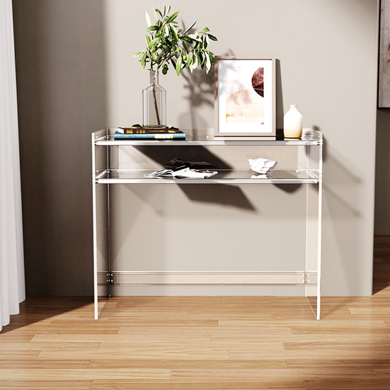 Simple and transparent acrylic console table
