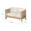 Causeuse d'extérieur en bois d'acacia Everett Modern Boho