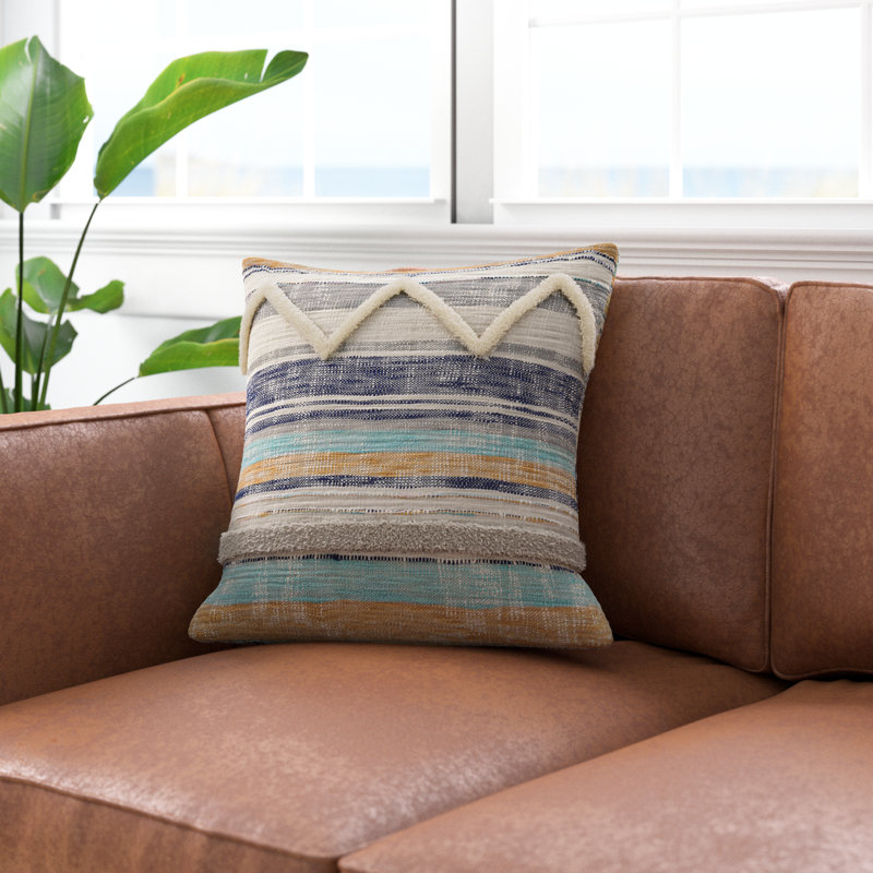 Dominigue Chevron Handmade Cotton Throw Pillow 
