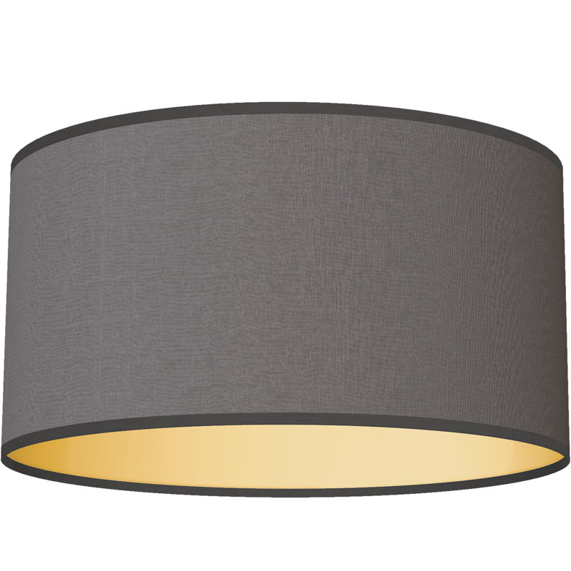 Ceiling Fan Linen Shade 8"D x 15" Dia. (Everything Needed In 1 Box), Black