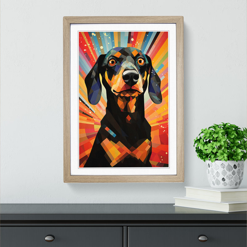 Single Picture Frame Print on Wood, 34cm H x 25cm W, Oak Framed