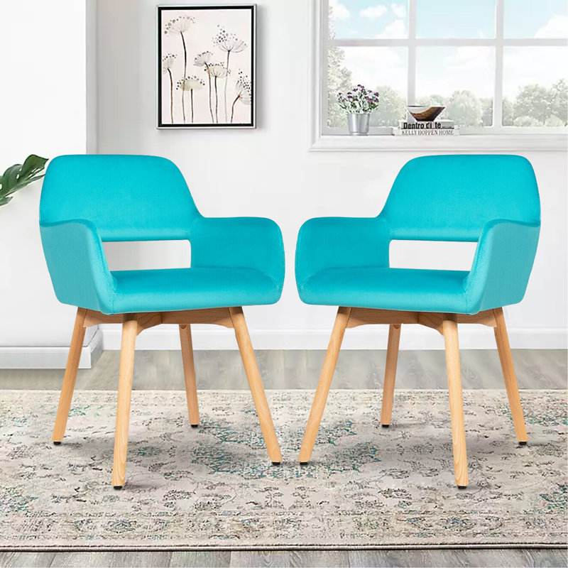 Fauteuil en velours de 54,61 cm de large Cadee, Bleu velours