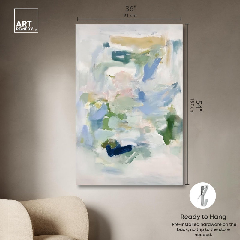 Chroma Balance I, toile abstraite colorée par Art Remedy, H 54 po x l 36 po, Toile tendue encadrée, Ne s’applique pas