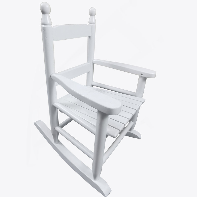 Chaise berçante blanche pour enfants - intérieur ou extérieur - convient aux enfants, Blanc