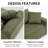 88.58''W Uphostery Sofa With Square Arm-694087918