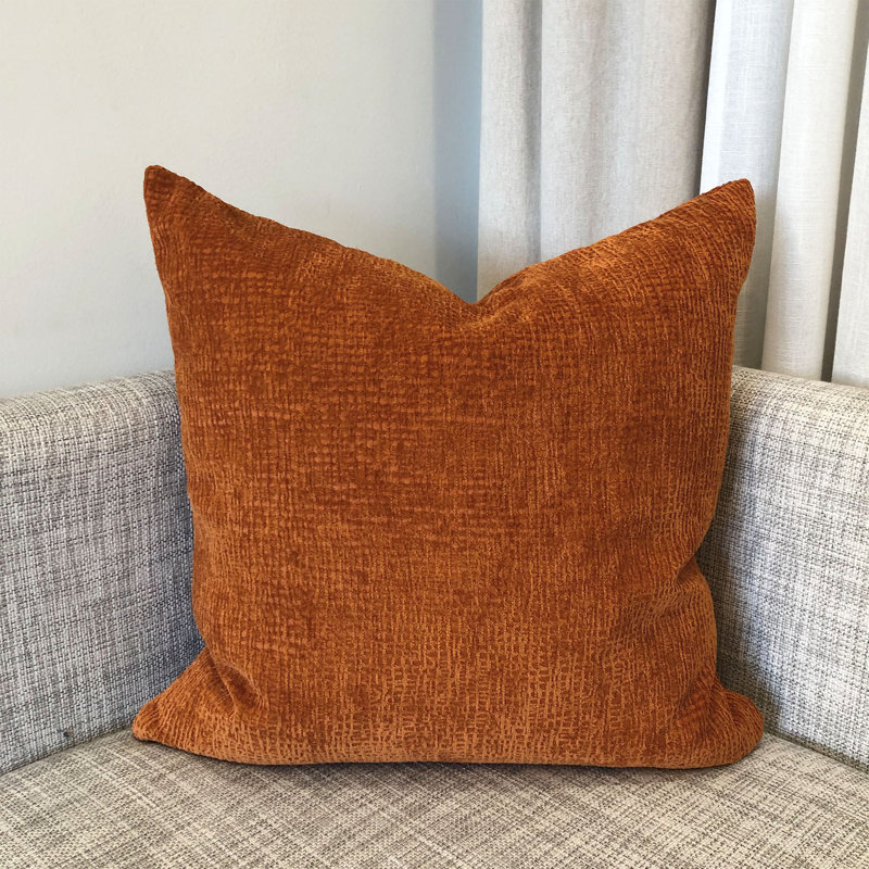 Kimia Feather Throw Pillow, Orange
