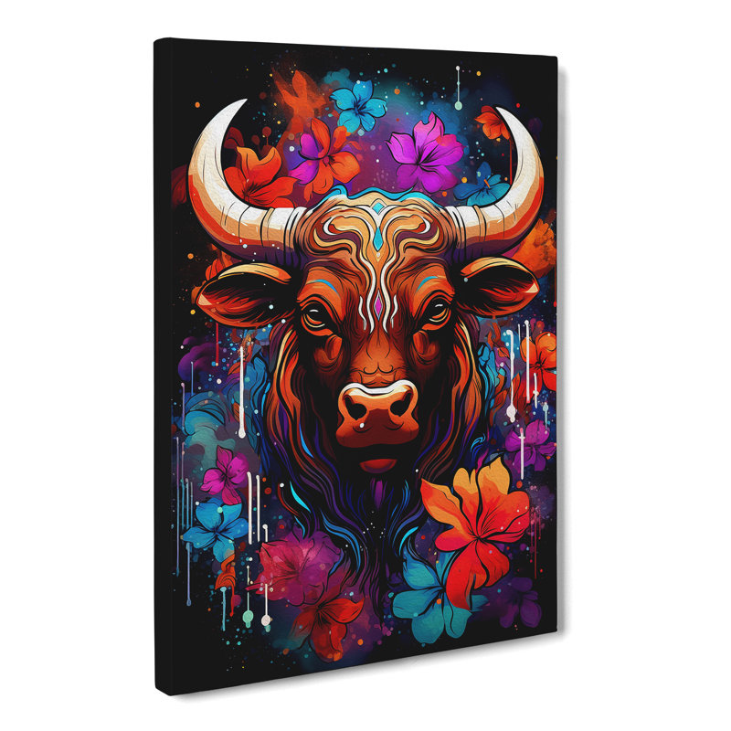 Taurus Zodiac Pop - Print, 50cm H x 35cm W x 3cm D