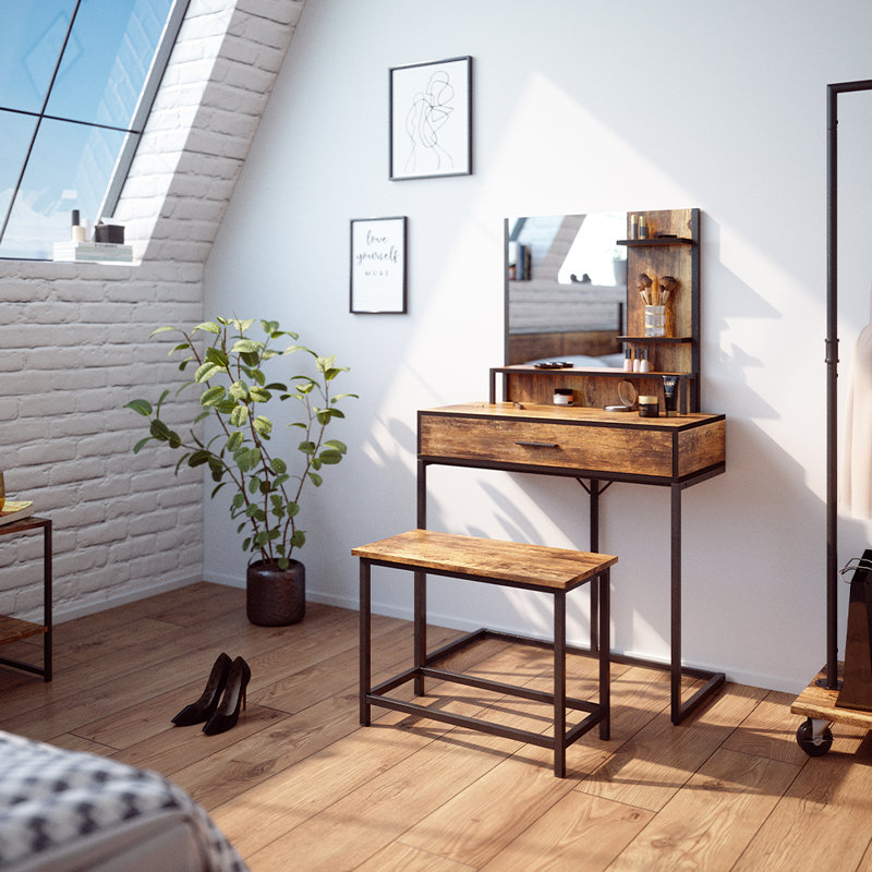 Haleakal Dressing Table with Mirror