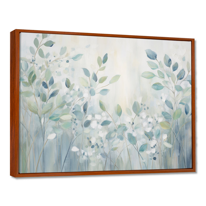 «Blue Botanical Rhythms IV - Abstract Botanicals», reproduction d'art sur toile, H 30 po x l 40 po x P 1,5 po