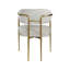 Fauteuil en chenille et or beige (ensemble de 2)