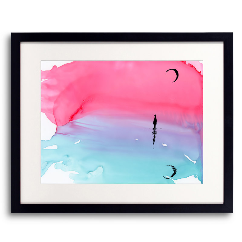 Splendid Tempests Two Print, Black Framed Paper, White, 30" H x 39" W