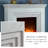 Beige Solid Wood Electric Fireplace-284382764