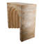 Console arquée 32,3 x 14,2 x 29,9 moderne avec finition en faux travertin beige, légère et durable
