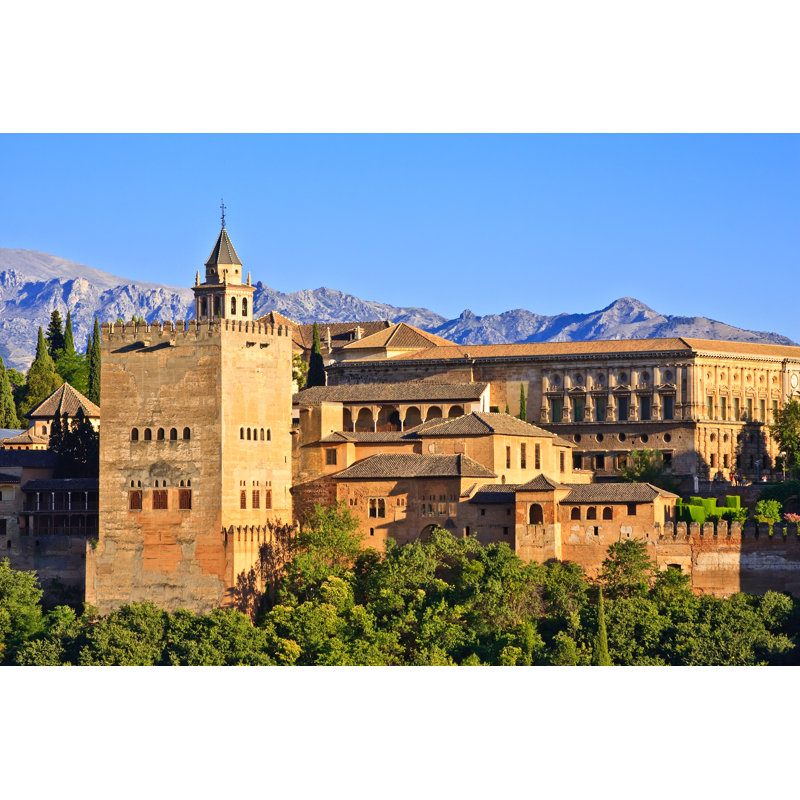Alhambra At Sunset - Wrapped Canvas Print, 81cm H x 122cm W x 3.8cm D
