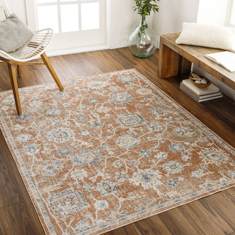 Tapis oriental en polyester tissé à la machine Belisle Kircher, Rectangle 2 pi x 3 pi
