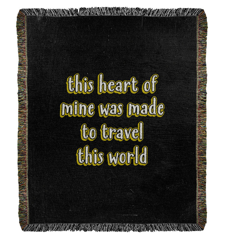 Hand Woven Throw Blanket, 80" L x 60" W, Yellow