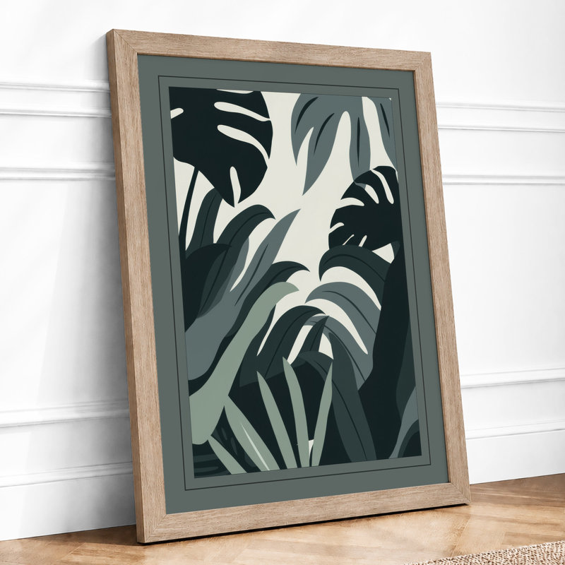 Monstera Leaves Botanical - Print, Oak, A3 - 42.0 x 29.7 cm