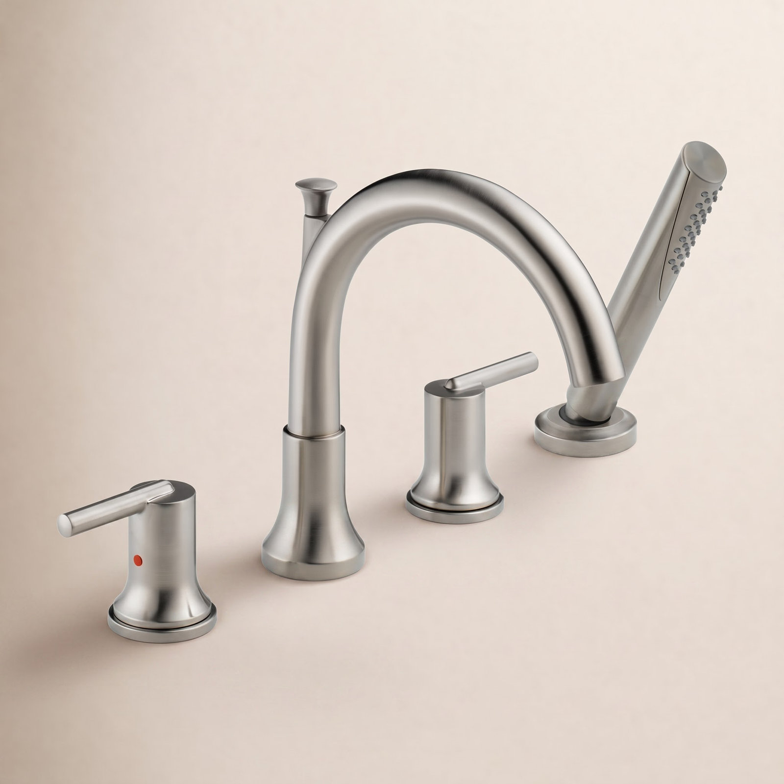Trinsic Deck Tub Filler with Handshower, Brilliance Stainless