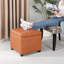 Repose-pieds carré avec rangement capitonné 17,3 po-1043721323