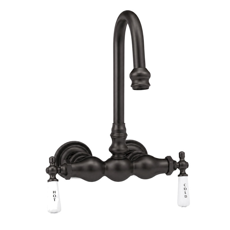 Tub Mount Gooseneck Faucet, 3 Ball P0149-1 by Strom Living, Chrome