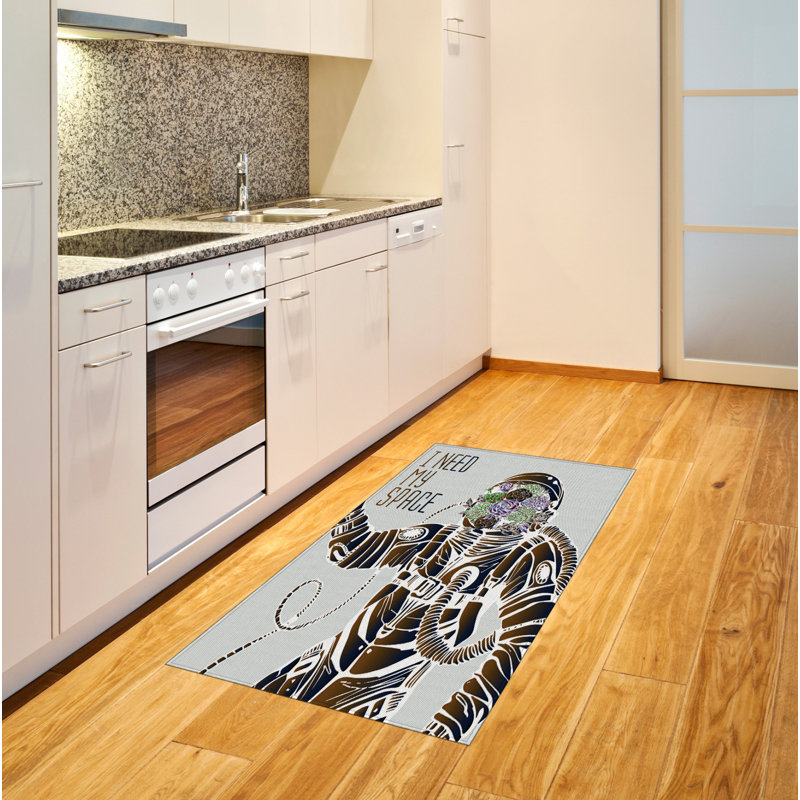 Outer Space Nebula High Density Long Fiber Poly Threads Decorative Area Rug Carpet, Rectangle 2'7" x 5'
