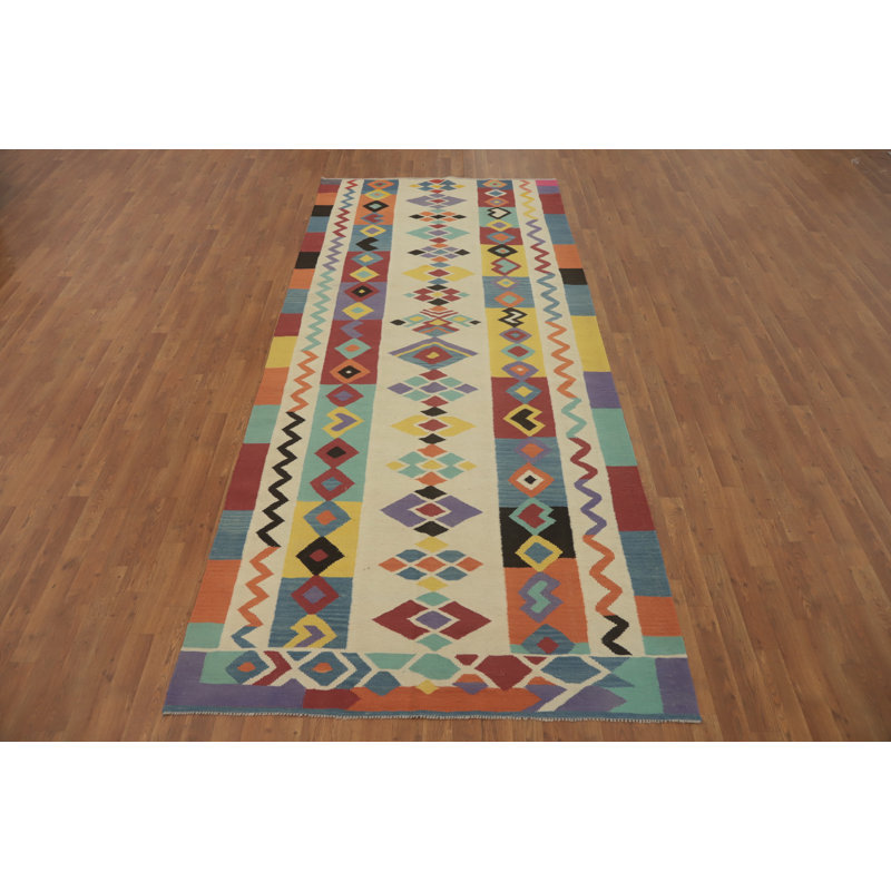 Tapis oriental en laine Fat Weave Kilim 5 x 11