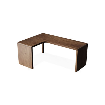 Walnut L-Shaped Solid Wood desk