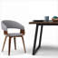 Chaise de salle à manger Ridley Bentwood, chaise d'appoint rembourrée pour adultes, polyvalente pour la cuisine de salle à manger