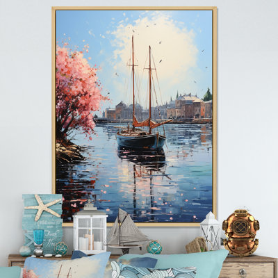 Port Docked Memories Pointillism II - Nautical & Beach Canvas Prints