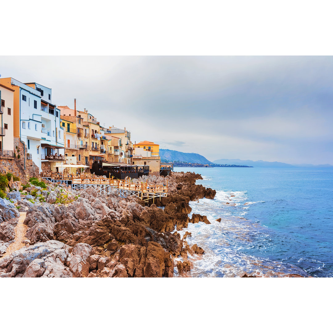 Altstadt von Cefalu, Sizilien - Leinwandbild