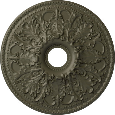 Endurathane Ashley Ceiling Medallion, 23 7/8"OD x 4"ID x 2 1/8"P (Fits Canopies up to 4 3/4"), Hand-Painted Witch Hazel Finish