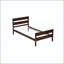 Lit simple avec tête et pied de lit - Conception peu encombrante-1734054496